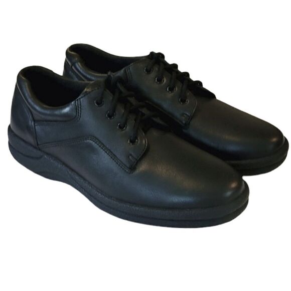 Naturalizer Black Leather Lace-Up Shoe Size 7W - Picture 1 of 8
